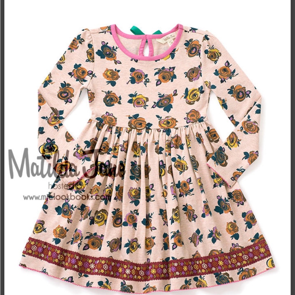 Matilda Jane Multicolored Long Sleeve Enchanted Garden Dress